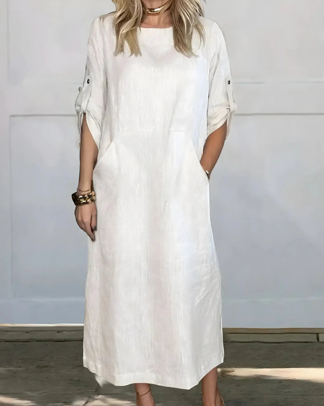 Vestido Casual Susan / Lino puro – (Holgado)