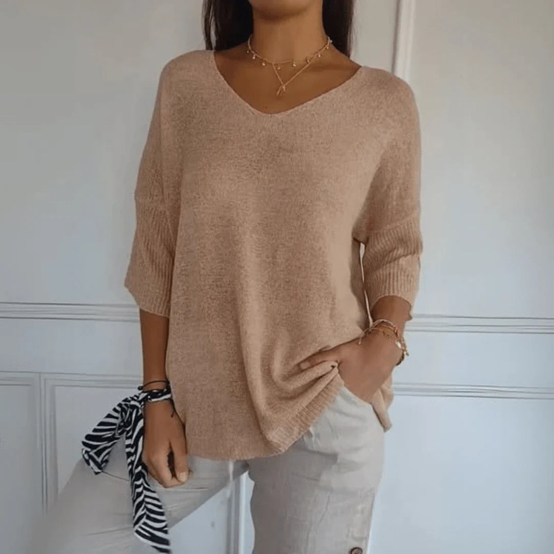 Kit 3 Blusas Anna de Punto con Escote en V