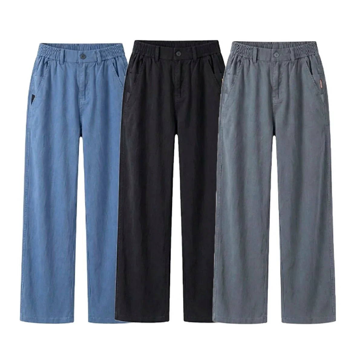 Kit 3 Calças Femininas Santino em Algodão e Seda Gelo