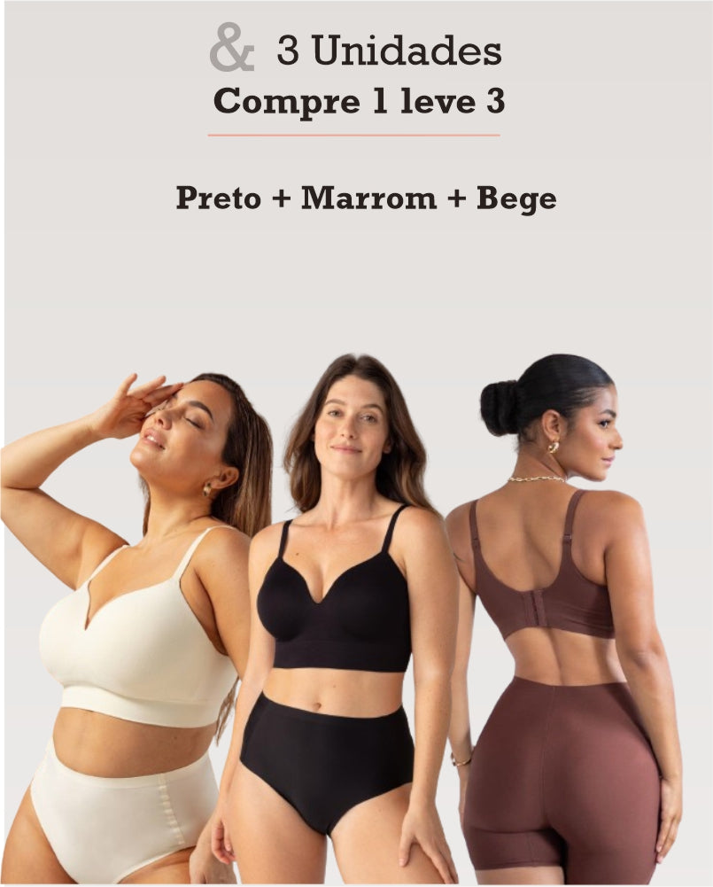 Kit 3 Sutiãs Modelador Libelle