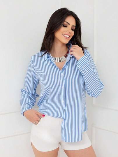 Kit 3 Camisas Feminina Manga Longa Estilosa | PROMOÇÃO OUTONO