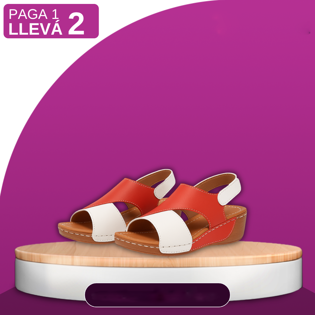 [Comprá 1 Llevá 2] Sandalia Ortopédica de Mujer Amélia con Máximo Confort