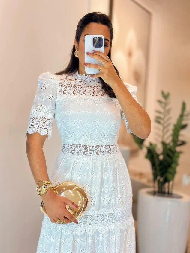 Vestido Laise con Guipur