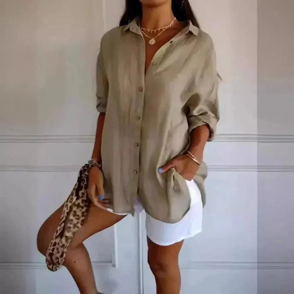 Kit 3 Camisas Ibiza em Linho de Algodão – Design Semi Plissado
